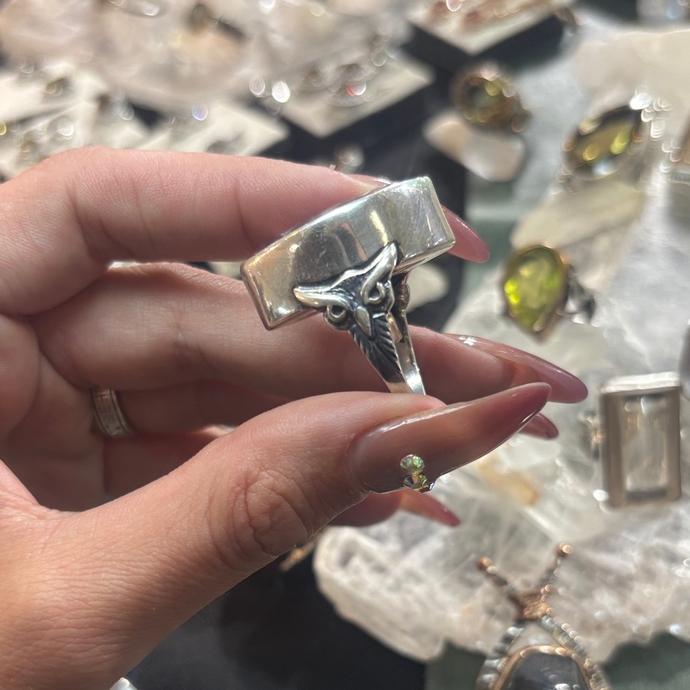 Silver Owl Ring - image 2